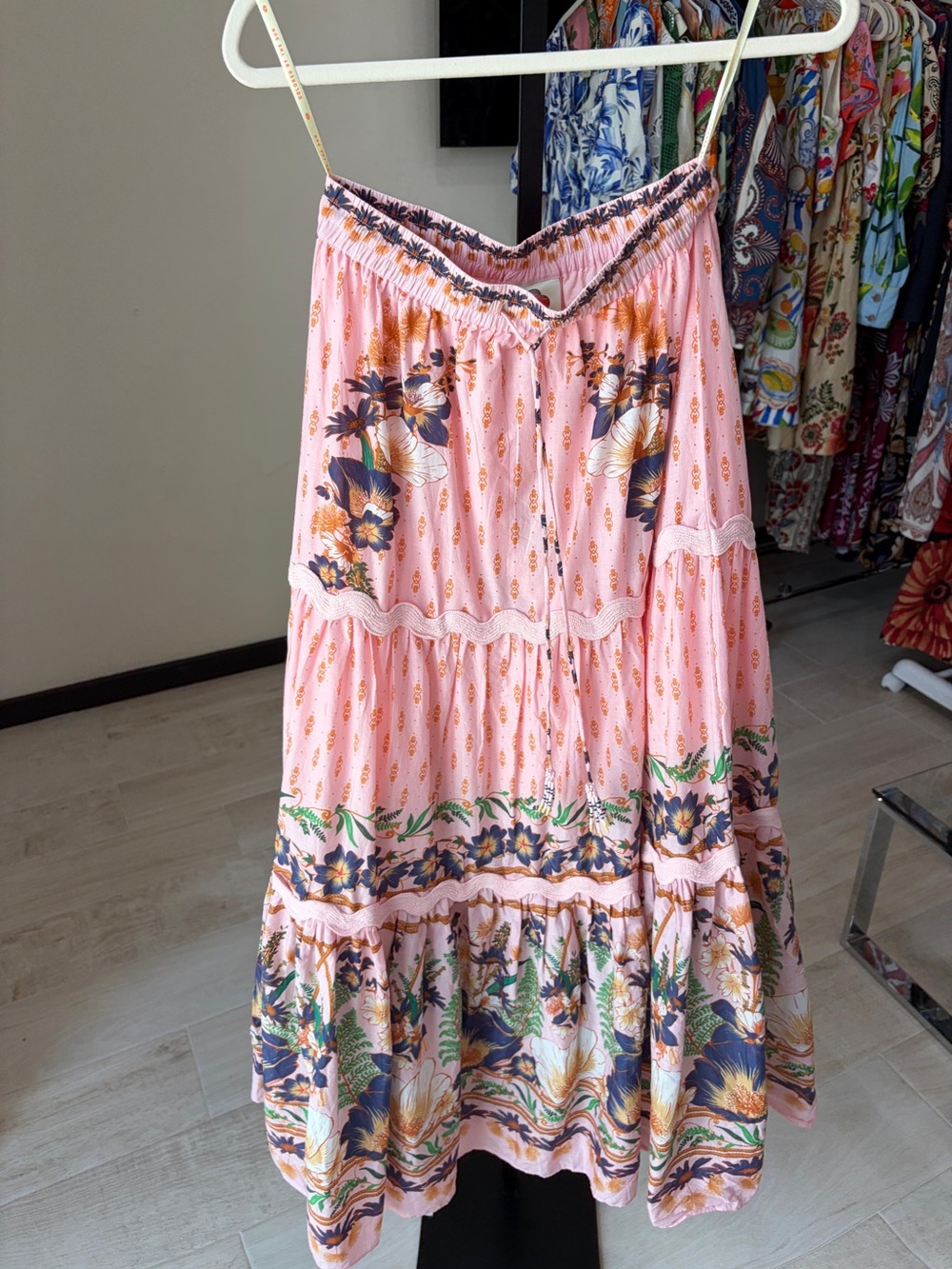 Pink Dream Garden Maxi Skirt by Farm Rio - DT - Picture 4 of 9